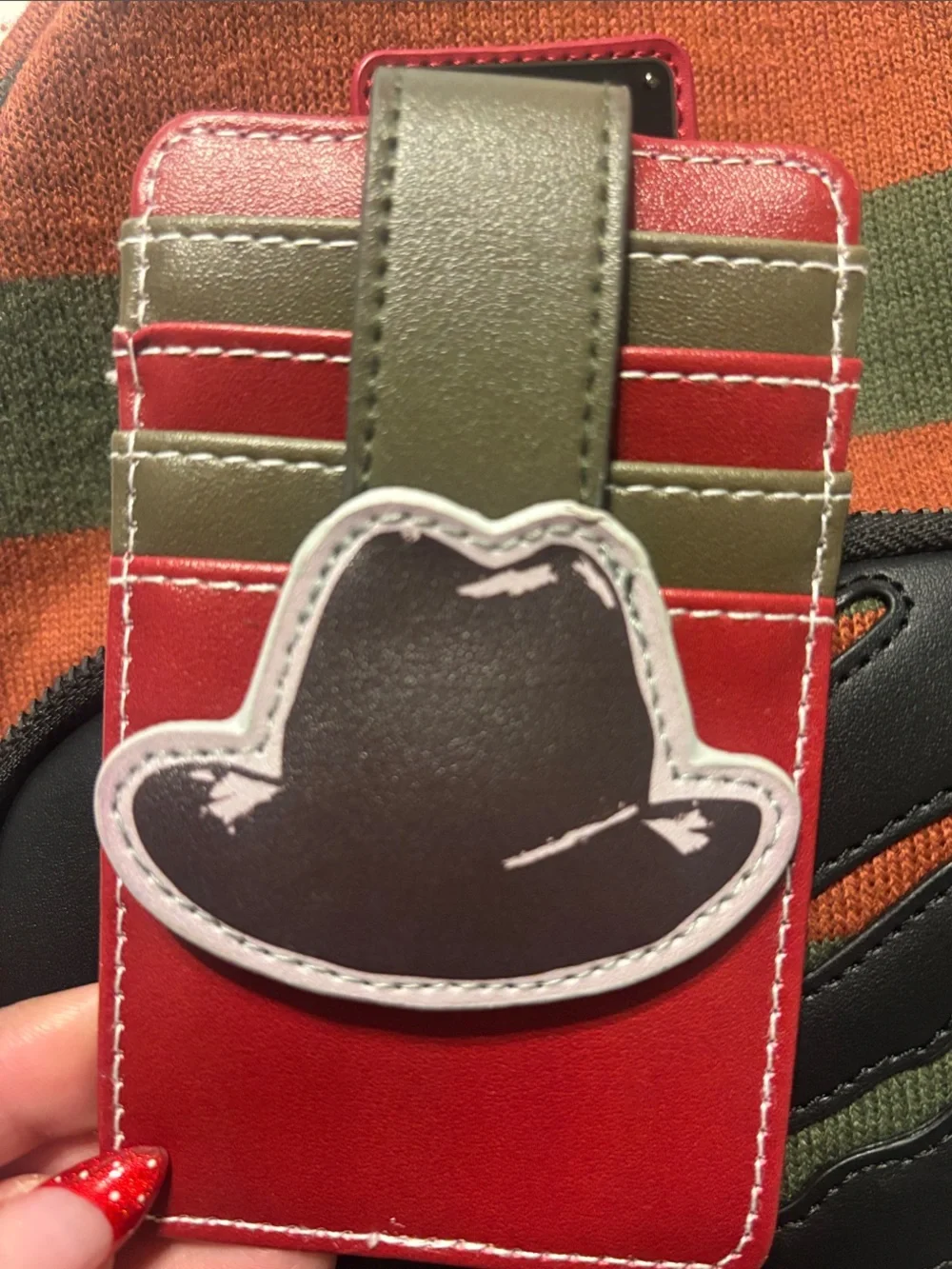 Loungefly Freddy Sweater Nightmare on Elm Street Backpack w/Buckle Down Wallet